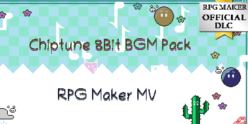 The promotional image of chiptune 8bit BGM pack!